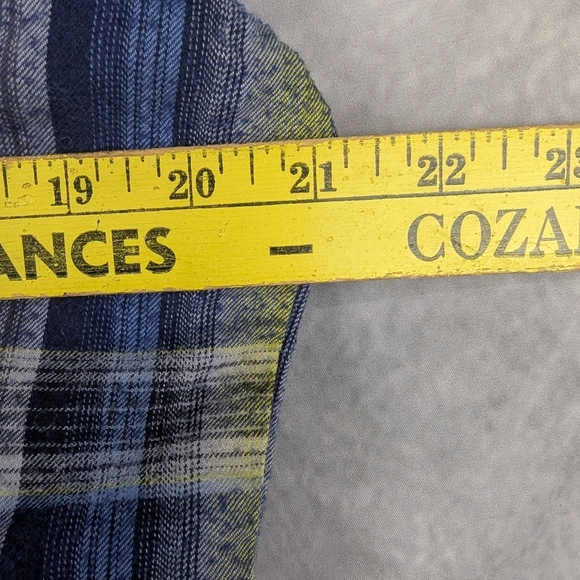 Stetson XL Plaid Cotton Dress With Snaps And Ruffles - Picture 9 of 10